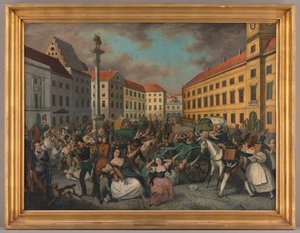 モスクワからのワルシャワでのポーランドの子供たちの拉致 作： Piotr Michalczewski